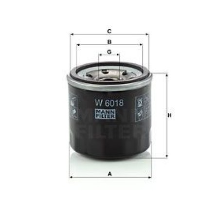 Olejový filtr MANN W6018 - 1 ks