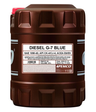 PEMCO Diesel G-7 10W-40 E6/E9 (E8/E11) 20L