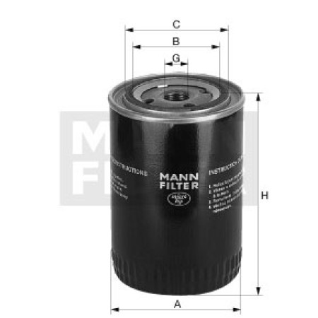 Olejový filtr MANN MW810 - 1 ks